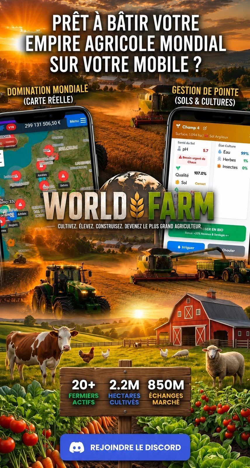 WorldFarm sur Mobile